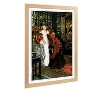 Big Box Art Framed Print of James Tissot Women Looking Design | Wall Art Picture | Home Decor for Kitchen, Living Room, Bedroom, Hallway, Oak, A2 / 24.5x18 Inch / 62x45cm