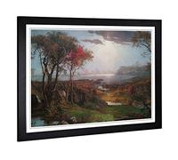 Big Box Art Framed Print of Jasper Francis Cropsey Autumn Landscape Design | Wall Art Picture | Home Decor for Kitchen, Living Room, Bedroom, Hallway, Black, A2 / 24.5x18 Inch / 62x45cm