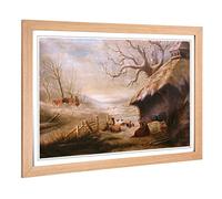 Big Box Art Framed Print of Jasper Francis Cropsey Farm Design | Wall Art Picture | Home Decor for Kitchen, Living, Dining Room, Bedroom, Hallway, Office, Oak, A2 / 24.5x18 Inch / 62x45cm