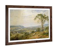 Big Box Art Framed Print of Jasper Francis Cropsey The Valley Design | Wall Art Picture | Home Decor for Kitchen, Living Room, Bedroom, Hallway, Walnut, A2 / 24.5x18 Inch / 62x45cm