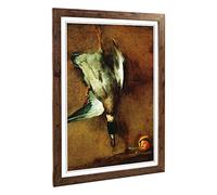 Big Box Art Framed Print of Jean Chardin Still Life (3) Design | Wall Art Picture | Home Decor for Kitchen, Living, Dining Room, Bedroom, Hallway, Office, Walnut, A2 / 24.5x18 Inch / 62x45cm