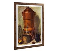 Big Box Art Framed Print of Jean Chardin Still Life (5) Design | Wall Art Picture | Home Decor for Kitchen, Living, Dining Room, Bedroom, Hallway, Office, Walnut, A2 / 24.5x18 Inch / 62x45cm