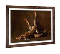 Big Box Art Framed Print of Jean Chardin Still Life (6) Design | Wall Art Picture | Home Decor for Kitchen, Living, Dining Room, Bedroom, Hallway, Office, Walnut, A2 / 24.5x18 Inch / 62x45cm