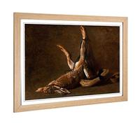 Big Box Art Framed Print of Jean Chardin Still Life (6) Design | Wall Art Picture | Home Decor for Kitchen, Living, Dining Room, Bedroom, Hallway, Office, Oak, A2 / 24.5x18 Inch / 62x45cm