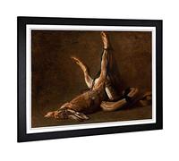 Big Box Art Framed Print of Jean Chardin Still Life (6) Design | Wall Art Picture | Home Decor for Kitchen, Living, Dining Room, Bedroom, Hallway, Office, Black, A2 / 24.5x18 Inch / 62x45cm