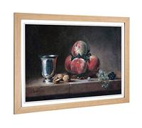 Big Box Art Framed Print of Jean Chardin Still Life (7) Design | Wall Art Picture | Home Decor for Kitchen, Living, Dining Room, Bedroom, Hallway, Office, Oak, A2 / 24.5x18 Inch / 62x45cm