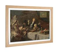 Big Box Art Framed Print of Jean-Louis Forain A Night at Maxims Design | Wall Art Picture | Home Decor for Kitchen, Living Room, Bedroom, Hallway, Oak, A2 / 24.5x18 Inch / 62x45cm