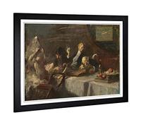 Big Box Art Framed Print of Jean-Louis Forain A Night at Maxims Design | Wall Art Picture | Home Decor for Kitchen, Living Room, Bedroom, Hallway, Black, A2 / 24.5x18 Inch / 62x45cm