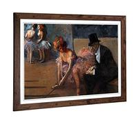 Big Box Art Framed Print of Jean-Louis Forain The Admirer (2) Design | Wall Art Picture | Home Decor for Kitchen, Living Room, Bedroom, Hallway, Walnut, A2 / 24.5x18 Inch / 62x45cm