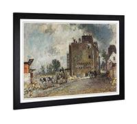 Big Box Art Framed Print of Johan Jongkind Demolition Work Design | Wall Art Picture | Home Decor for Kitchen, Living, Dining Room, Bedroom, Hallway, Office, Black, A2 / 24.5x18 Inch / 62x45cm