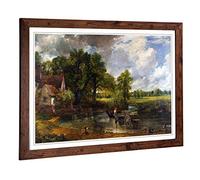 Big Box Art Framed Print of John Constable The Hay Wain Design | Wall Art Picture | Home Decor for Kitchen, Living, Dining Room, Bedroom, Hallway, Office, Walnut, A2 / 24.5x18 Inch / 62x45cm