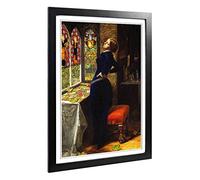 Big Box Art Framed Print of John Everett Millais Mariana Design | Wall Art Picture | Home Decor for Kitchen, Living, Dining Room, Bedroom, Hallway, Office, Black, A2 / 24.5x18 Inch / 62x45cm