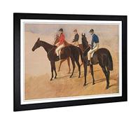 Big Box Art Framed Print of John Frederick Herring Steeplchase Cracks Design | Wall Art Picture | Home Decor for Kitchen, Living Room, Bedroom, Hallway, Black, A2 / 24.5x18 Inch / 62x45cm