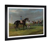Big Box Art Framed Print of John Frederick Herring The Doncaster Gold Cup Design | Wall Art Picture| Home Decor for Kitchen, Living Room, Bedroom, Hallway, Black, A2 / 24.5x18 Inch / 62x45cm