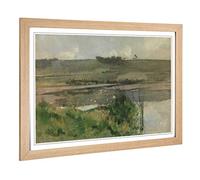 Big Box Art Framed Print of John Henry Twachtman Landscape Design | Wall Art Picture | Home Decor for Kitchen, Living, Dining Room, Bedroom, Hallway, Office, Oak, A2 / 24.5x18 Inch / 62x45cm