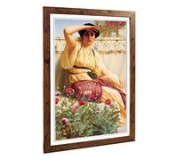 Big Box Art Framed Print of John William Godward A Tryst Design | Wall Art Picture | Home Decor for Kitchen, Living, Dining Room, Bedroom, Hallway, Office, Walnut, A2 / 24.5x18 Inch / 62x45cm