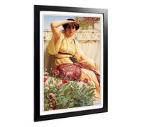 Big Box Art Framed Print of John William Godward A Tryst Design | Wall Art Picture | Home Decor for Kitchen, Living, Dining Room, Bedroom, Hallway, Office, Black, A2 / 24.5x18 Inch / 62x45cm