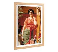 Big Box Art Framed Print of John William Godward Nerissa Design | Wall Art Picture | Home Decor for Kitchen, Living, Dining Room, Bedroom, Hallway, Office, Oak, A2 / 24.5x18 Inch / 62x45cm