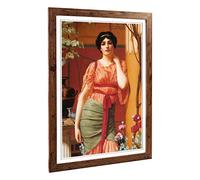 Big Box Art Framed Print of John William Godward Nerissa Design | Wall Art Picture | Home Decor for Kitchen, Living, Dining Room, Bedroom, Hallway, Office, Walnut, A2 / 24.5x18 Inch / 62x45cm