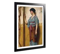 Big Box Art Framed Print of John William Godward The Trysting Place Design | Wall Art Picture | Home Decor for Kitchen, Living Room, Bedroom, Hallway, Black, A2 / 24.5x18 Inch / 62x45cm