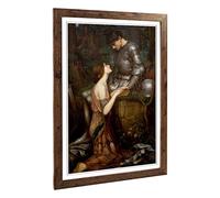 Big Box Art Framed Print of John William Waterhouse Lamia Design | Wall Art Picture | Home Decor for Kitchen, Living, Dining Room, Bedroom, Hallway, Office, Walnut, A2 / 24.5x18 Inch / 62x45cm