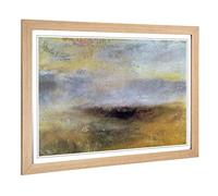 Big Box Art Framed Print of Joseph Mallord William Turner Seascape with Storm Coming Design | Wall Art Picture| Home Decor for Living Room, Bedroom, Office, Oak, A2 / 24.5x18 Inch / 62x45cm