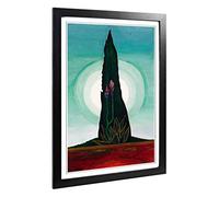 Big Box Art Framed Print of Joseph Stella Abstract Plant Design | Wall Art Picture | Home Decor for Kitchen, Living, Dining Room, Bedroom, Hallway, Office, Black, A2 / 24.5x18 Inch / 62x45cm