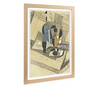 Big Box Art Framed Print of Juan Gris Still Life (13) Design | Wall Art Picture | Home Decor for Kitchen, Living, Dining Room, Bedroom, Hallway, Office, Oak, A2 / 24.5x18 Inch / 62x45cm