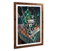 Big Box Art Framed Print of Juan Gris Still Life (6) Design | Wall Art Picture | Home Decor for Kitchen, Living, Dining Room, Bedroom, Hallway, Office, Walnut, A2 / 24.5x18 Inch / 62x45cm