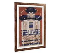 Big Box Art Framed Print of Koloman Moser Secession Design | Wall Art Picture | Home Decor for Kitchen, Living, Dining Room, Bedroom, Hallway, Office, Walnut, A2 / 24.5x18 Inch / 62x45cm