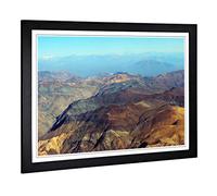 Big Box Art Framed Print of Landscape Andes Mountains Argentina Chile 2 Design | Wall Art Picture | Home Decor for Kitchen, Living Room, Bedroom, Hallway, Black, A2 / 24.5x18 Inch / 62x45cm