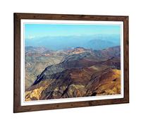 Big Box Art Framed Print of Landscape Andes Mountains Argentina Chile 2 Design | Wall Art Picture | Home Decor for Kitchen, Living Room, Bedroom, Hallway, Walnut, A2 / 24.5x18 Inch / 62x45cm