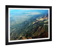 Big Box Art Framed Print of Landscape Andes Mountains Argentina Chile Design | Wall Art Picture | Home Decor for Kitchen, Living Room, Bedroom, Hallway, Black, A2 / 24.5x18 Inch / 62x45cm