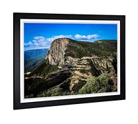 Big Box Art Framed Print of Landscape Angola Mountains (2) Design | Wall Art Picture | Home Decor for Kitchen, Living, Dining Room, Bedroom, Hallway, Office, Black, A2 / 24.5x18 Inch / 62x45cm