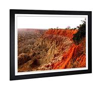 Big Box Art Framed Print of Landscape Angola Mountains Design | Wall Art Picture | Home Decor for Kitchen, Living, Dining Room, Bedroom, Hallway, Office, Black, A2 / 24.5x18 Inch / 62x45cm