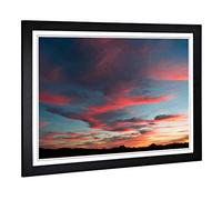 Big Box Art Framed Print of Landscape Arizona Pink Sunset (2) Design | Wall Art Picture | Home Decor for Kitchen, Living Room, Bedroom, Hallway, Black, A2 / 24.5x18 Inch / 62x45cm