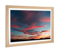 Big Box Art Framed Print of Landscape Arizona Pink Sunset (2) Design | Wall Art Picture | Home Decor for Kitchen, Living Room, Bedroom, Hallway, Oak, A2 / 24.5x18 Inch / 62x45cm