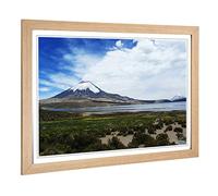 Big Box Art Framed Print of Landscape Chile Volcano 2 Design | Wall Art Picture | Home Decor for Kitchen, Living, Dining Room, Bedroom, Hallway, Office, Oak, A2 / 24.5x18 Inch / 62x45cm