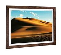 Big Box Art Framed Print of Landscape Gobi Desert Mongolia Design | Wall Art Picture | Home Decor for Kitchen, Living, Dining Room, Bedroom, Hallway, Office, Walnut, A2 / 24.5x18 Inch / 62x45cm