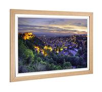 Big Box Art Framed Print of Landscape Granada Spain Design | Wall Art Picture | Home Decor for Kitchen, Living, Dining Room, Bedroom, Hallway, Office, Oak, A2 / 24.5x18 Inch / 62x45cm