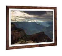 Big Box Art Framed Print of Landscape Grand Canyon Design | Wall Art Picture | Home Decor for Kitchen, Living, Dining Room, Lounge, Bedroom, Hallway, Office, Walnut, A2 / 24.5x18 Inch / 62x45cm