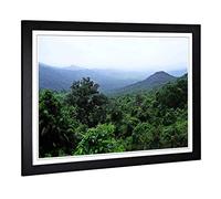 Big Box Art Framed Print of Landscape Jungle Rainforest (1) Design | Wall Art Picture | Home Decor for Kitchen, Living Room, Bedroom, Hallway, Black, A2 / 24.5x18 Inch / 62x45cm
