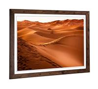 Big Box Art Framed Print of Landscape Morocco Sand Dunes Design | Wall Art Picture | Home Decor for Kitchen, Living, Dining Room, Bedroom, Hallway, Office, Walnut, A2 / 24.5x18 Inch / 62x45cm