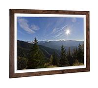 Big Box Art Framed Print of Landscape Tatry Slovakia Mountains Design | Wall Art Picture | Home Decor for Kitchen, Living Room, Bedroom, Hallway, Walnut, A2 / 24.5x18 Inch / 62x45cm