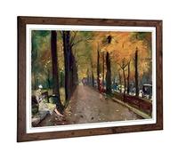 Big Box Art Framed Print of Lesser URY Autumn Alley Design | Wall Art Picture | Home Decor for Kitchen, Living, Dining Room, Bedroom, Hallway, Office, Walnut, A2 / 24.5x18 Inch / 62x45cm