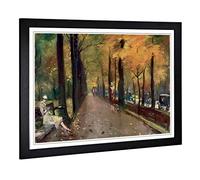 Big Box Art Framed Print of Lesser URY Autumn Alley Design | Wall Art Picture | Home Decor for Kitchen, Living, Dining Room, Bedroom, Hallway, Office, Black, A2 / 24.5x18 Inch / 62x45cm