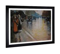 Big Box Art Framed Print of Lesser URY Berlin Street 2 Design | Wall Art Picture | Home Decor for Kitchen, Living, Dining Room, Bedroom, Hallway, Office, Black, A2 / 24.5x18 Inch / 62x45cm