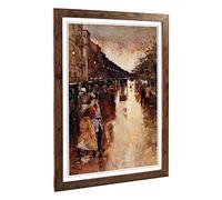 Big Box Art Framed Print of Lesser URY Berlin Street Design | Wall Art Picture | Home Decor for Kitchen, Living, Dining Room, Bedroom, Hallway, Office, Walnut, A2 / 24.5x18 Inch / 62x45cm
