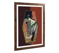 Big Box Art Framed Print of Louis Marcoussis 3 Design | Wall Art Picture | Home Decor for Kitchen, Living, Dining Room, Lounge, Bedroom, Hallway, Office, Walnut, A2 / 24.5x18 Inch / 62x45cm
