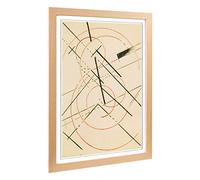 Big Box Art Framed Print of Lyubov Popova Linear Composition Design | Wall Art Picture | Home Decor for Kitchen, Living Room, Bedroom, Hallway, Oak, A2 / 24.5x18 Inch / 62x45cm